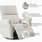 NOVAHOME gray swivel rocker recliner product image 8