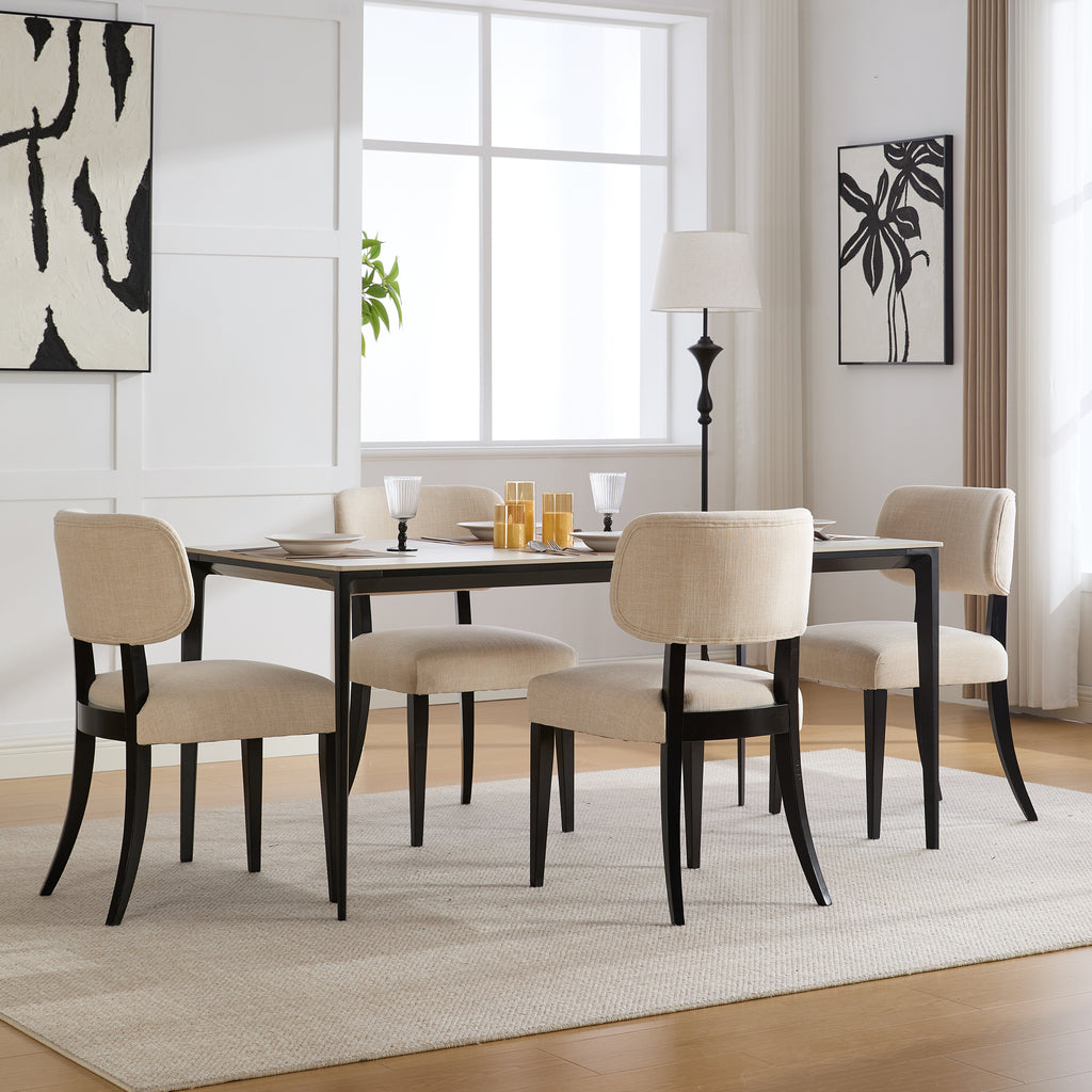 NOVAHOME upholstered rubberwood dining chair product image 11