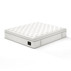 NOVAHOME white 14-inch hybrid mattress on a white background