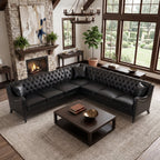 NOVAHOME 6-seat PU leather L-shaped sectional sofa product image 1
