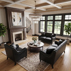 NOVAHOME 3-piece tufted PU leather sofa set product image 2