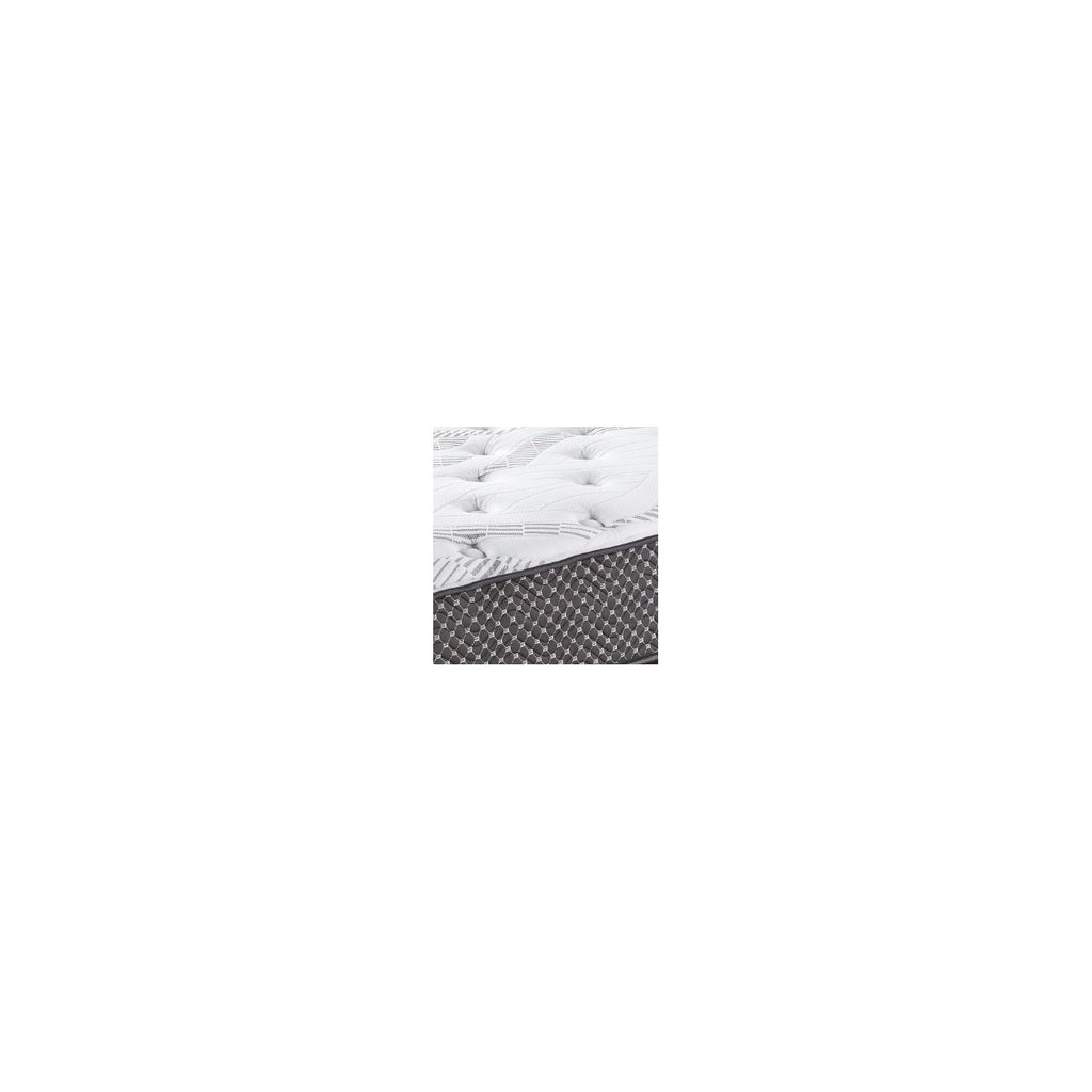 Close-up of NOVAHOME hybrid mattress quilted cover and side panel