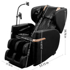 Black massage chair dimensions and seat measurements