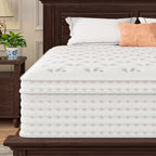 Close-up of NOVAHOME hybrid mattress quilted top and side panel
