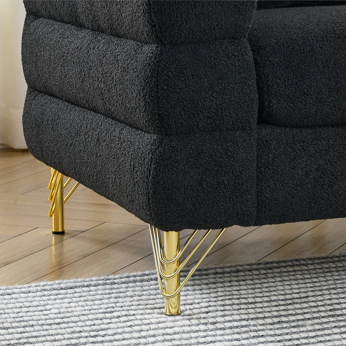 NOVAHOME Streamline Modern teddy upholstered sofa product image 11