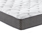 Close-up of NOVAHOME hybrid mattress quilted top and wrapped edge
