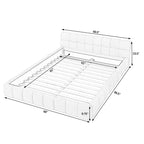 NOVAHOME queen chenille upholstered platform bed product image 3