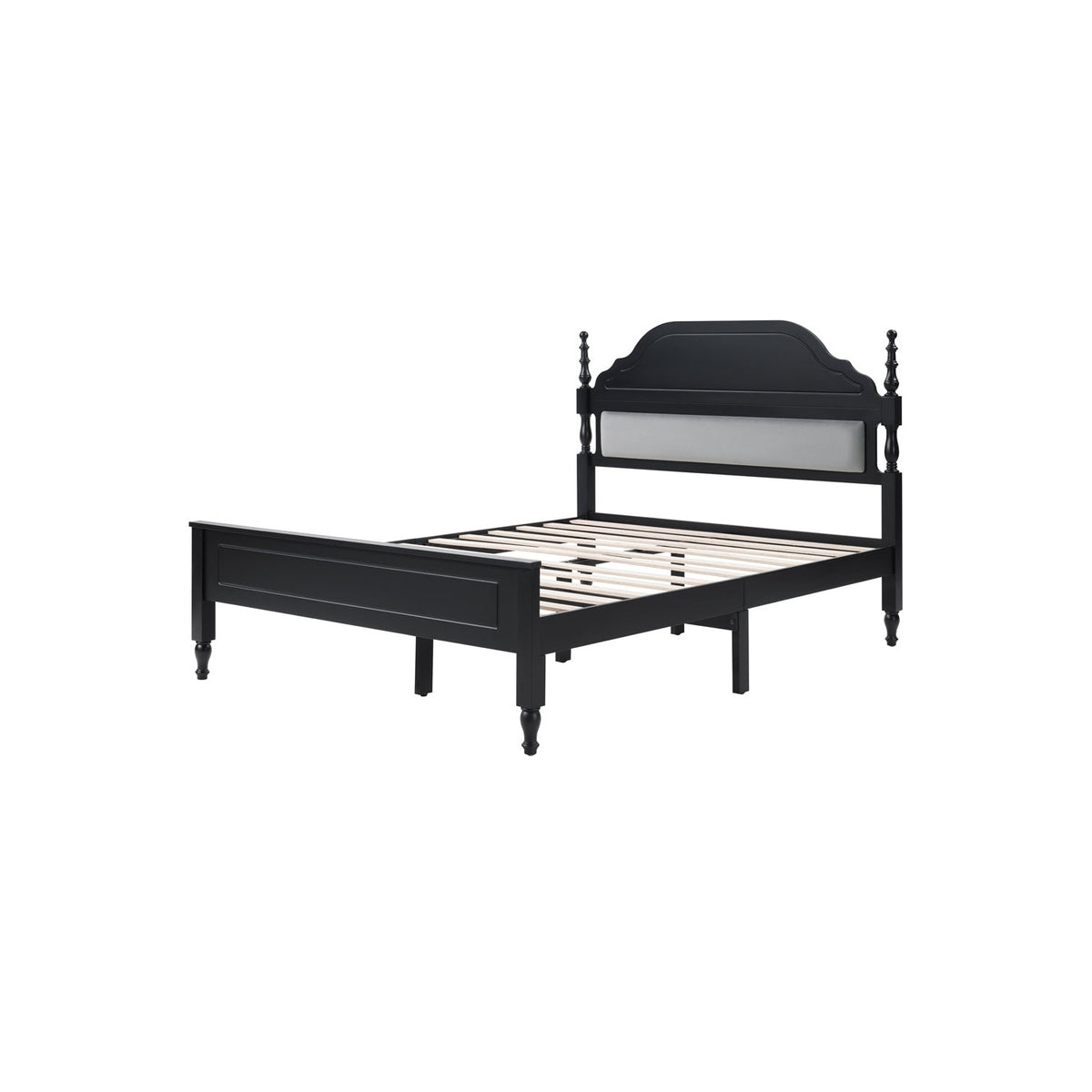 Rubberwood bed frame and plywood slat support detail
