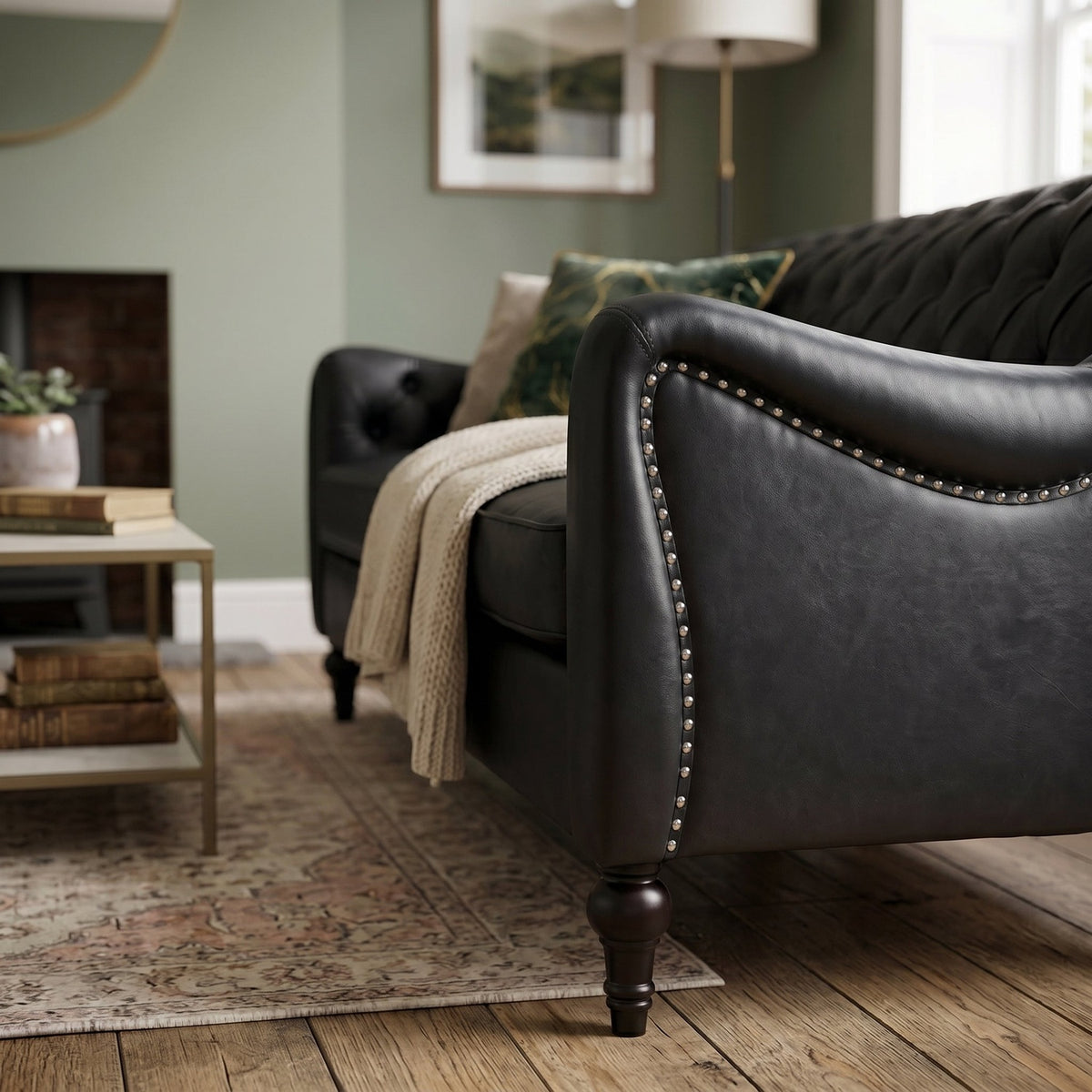 NOVAHOME 3-piece tufted PU leather sofa set product image 8