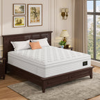 NOVAHOME white hybrid mattress in a modern bedroom