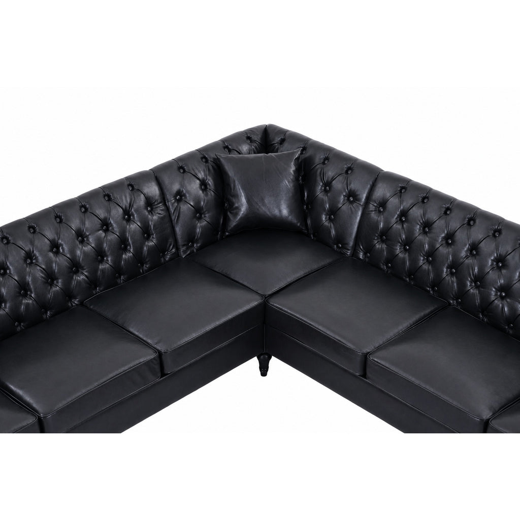 NOVAHOME 6-seat PU leather L-shaped sectional sofa product image 9