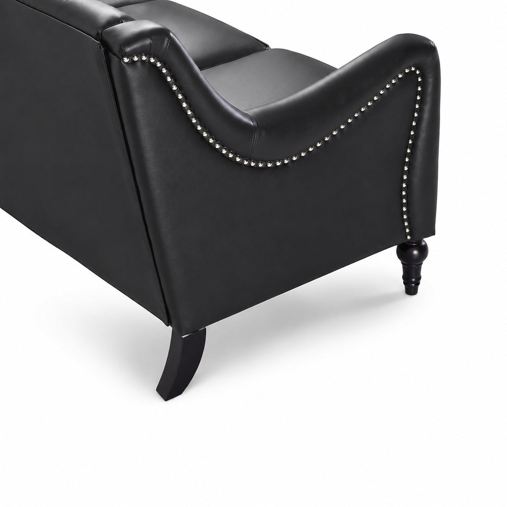 NOVAHOME 3-piece tufted PU leather sofa set product image 9