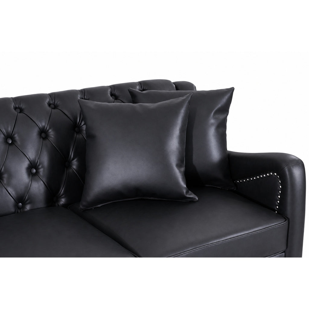NOVAHOME 3-piece tufted PU leather sofa set product image 10