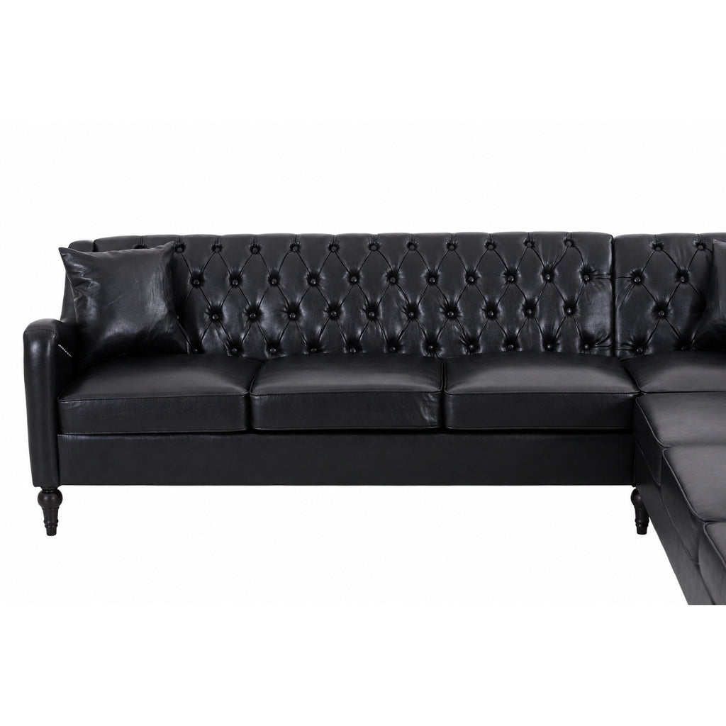 NOVAHOME 6-seat PU leather L-shaped sectional sofa product image 12