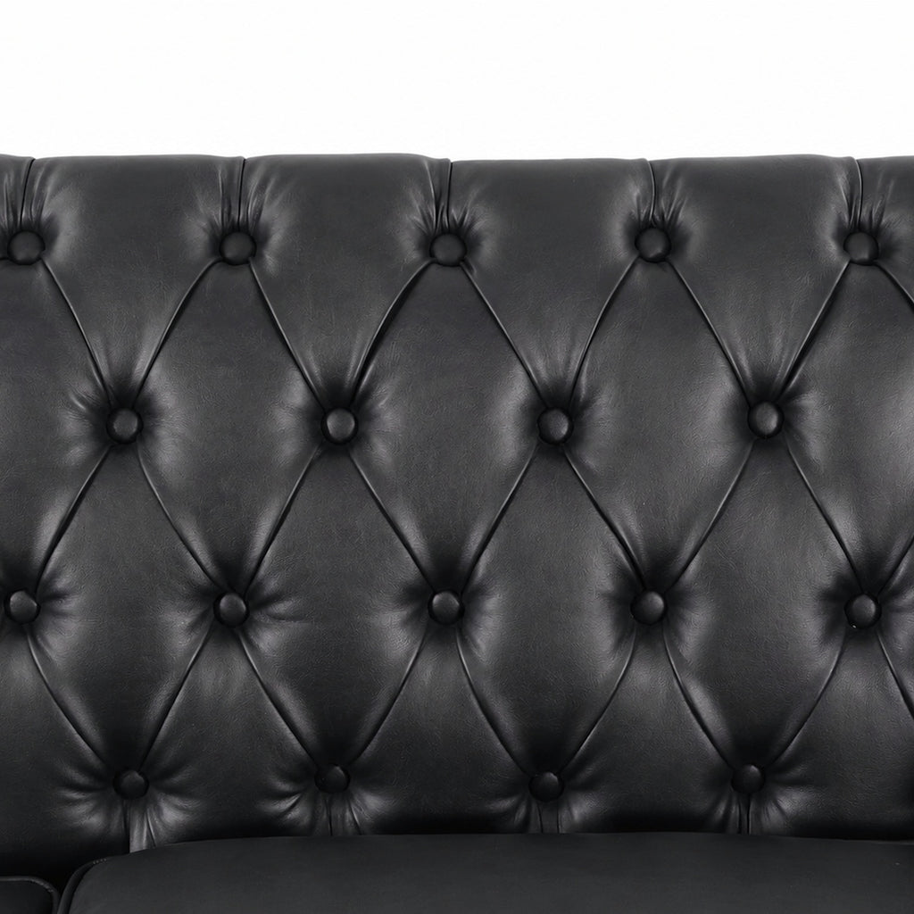 NOVAHOME 3-piece tufted PU leather sofa set product image 13