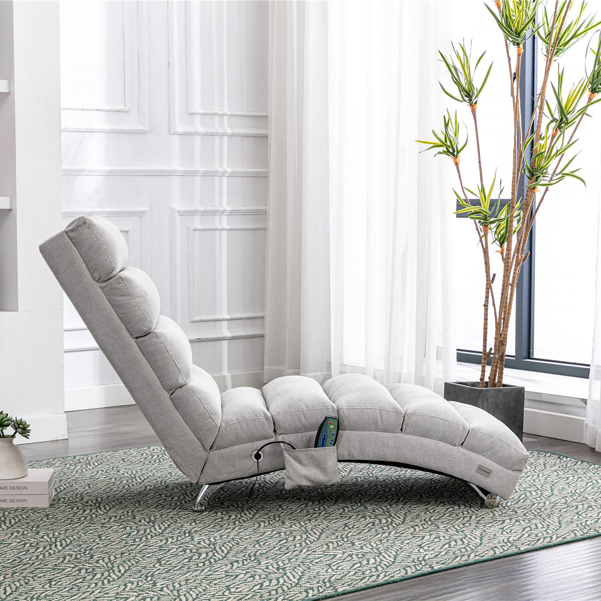 NOVAHOME upholstered vibration chaise lounge product image 6