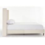 NOVAHOME Peyton queen velvet wingback platform bed image 10