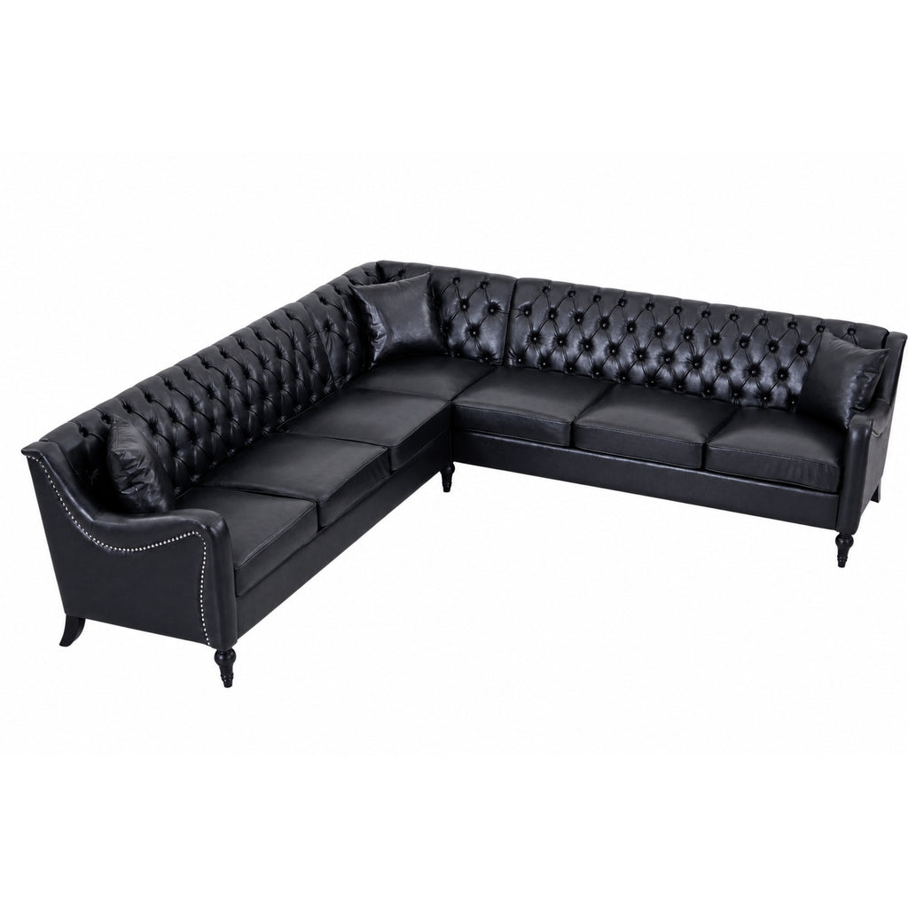 NOVAHOME 6-seat PU leather L-shaped sectional sofa product image 16