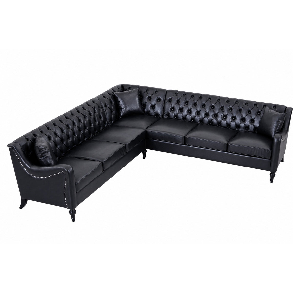 NOVAHOME 6-seat PU leather L-shaped sectional sofa product image 16