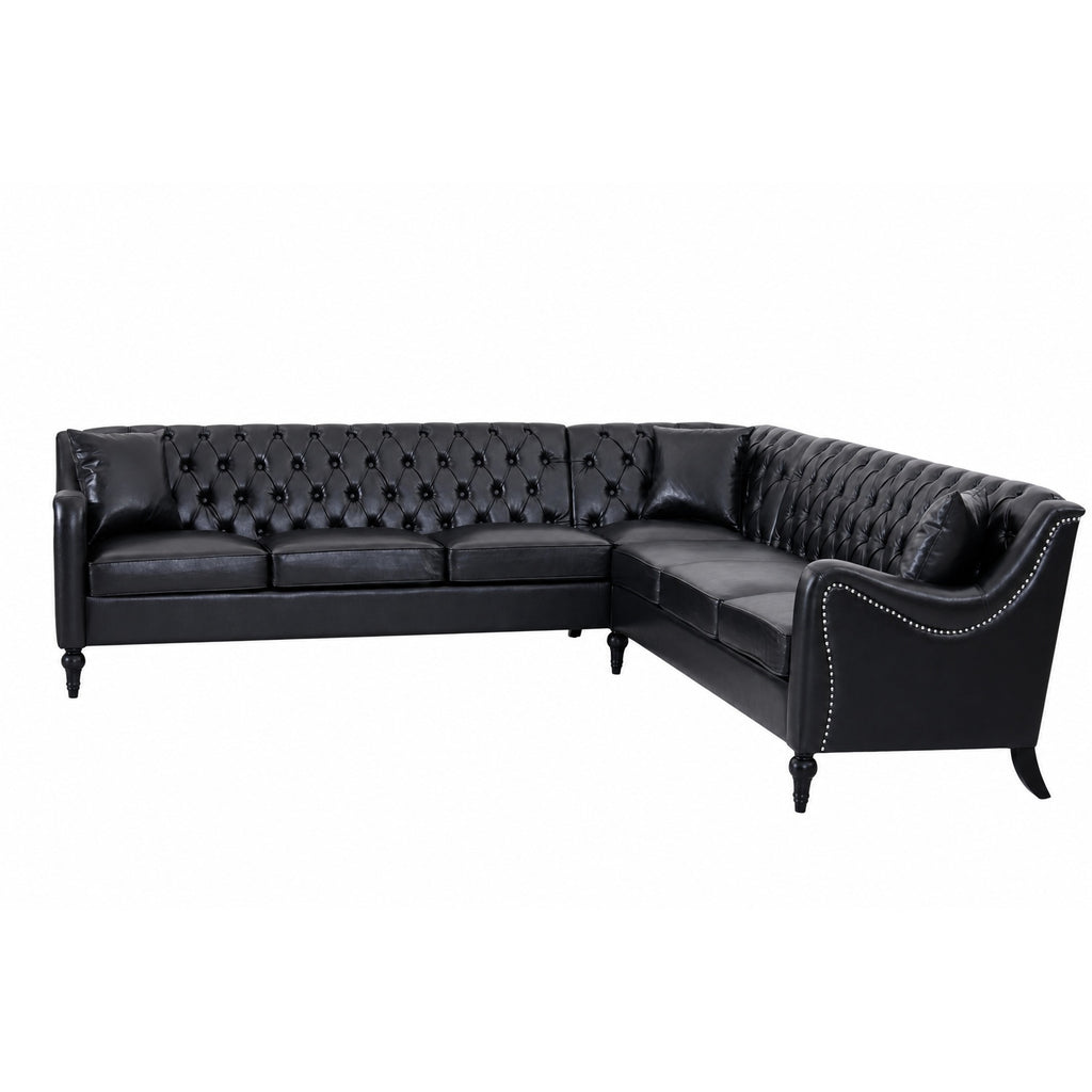 NOVAHOME 6-seat PU leather L-shaped sectional sofa product image 17