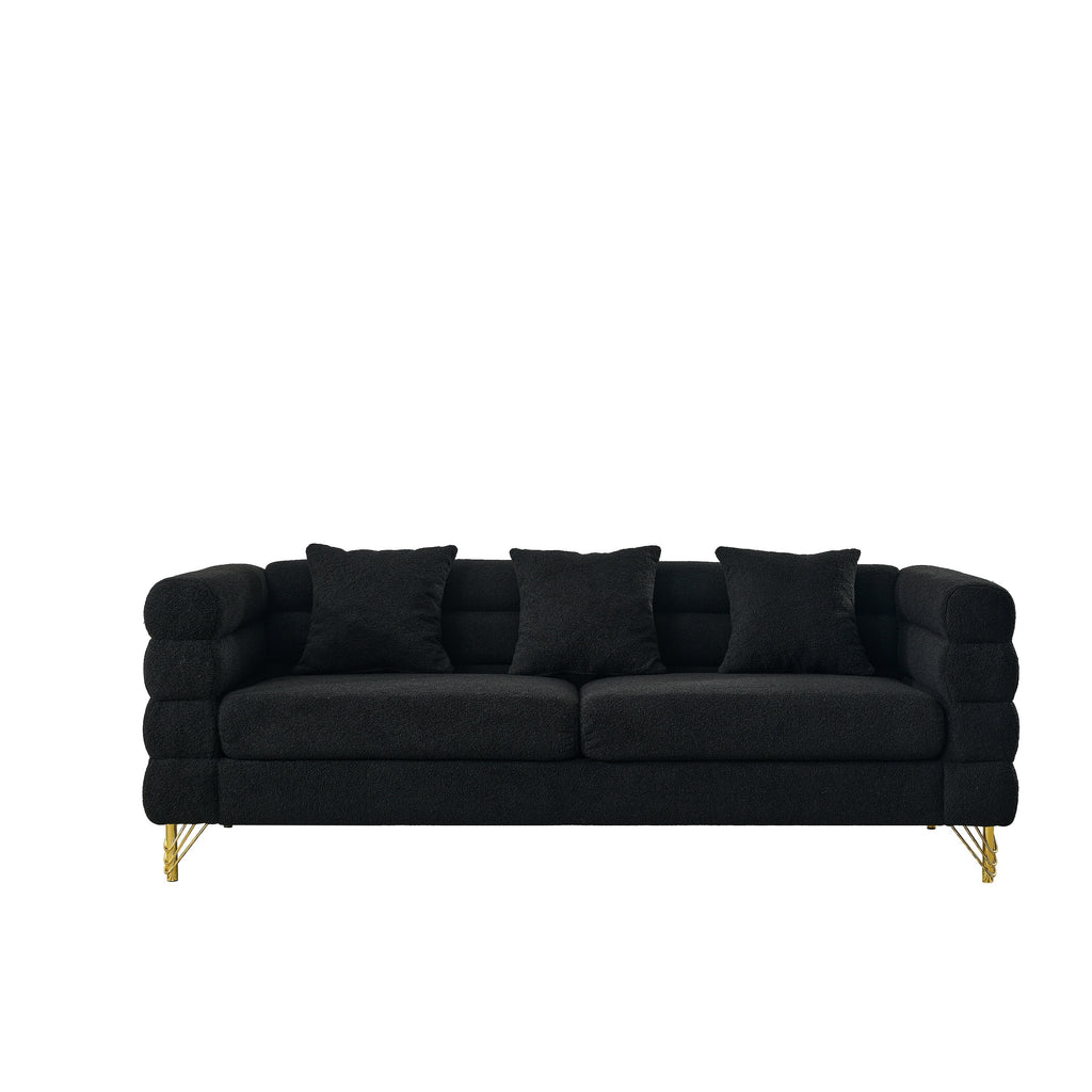 NOVAHOME Streamline Modern teddy upholstered sofa product image 7
