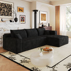 NOVAHOME 103-inch plush corduroy L-shaped cloud sectional image 7
