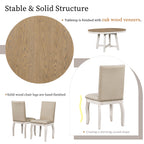 NOVAHOME 5-piece extendable farmhouse dining set product image 7