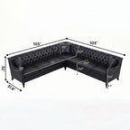 NOVAHOME 6-seat PU leather L-shaped sectional sofa product image 22