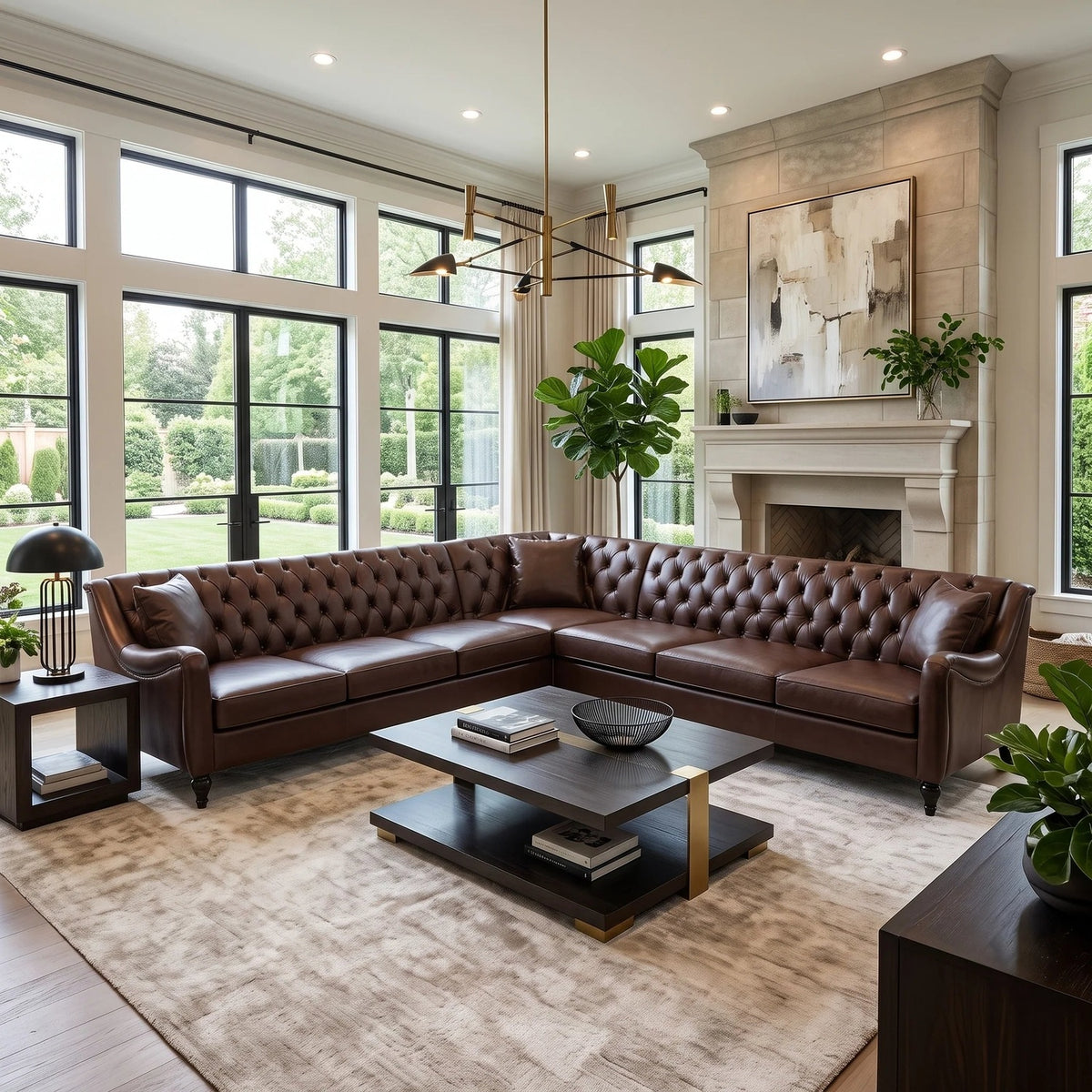 NOVAHOME 6-seat PU leather L-shaped sectional sofa product image 23