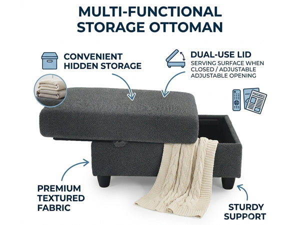 NOVAHOME convertible accent chair and ottoman product image 4