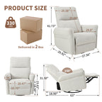 NOVAHOME gray swivel rocker recliner product image 3