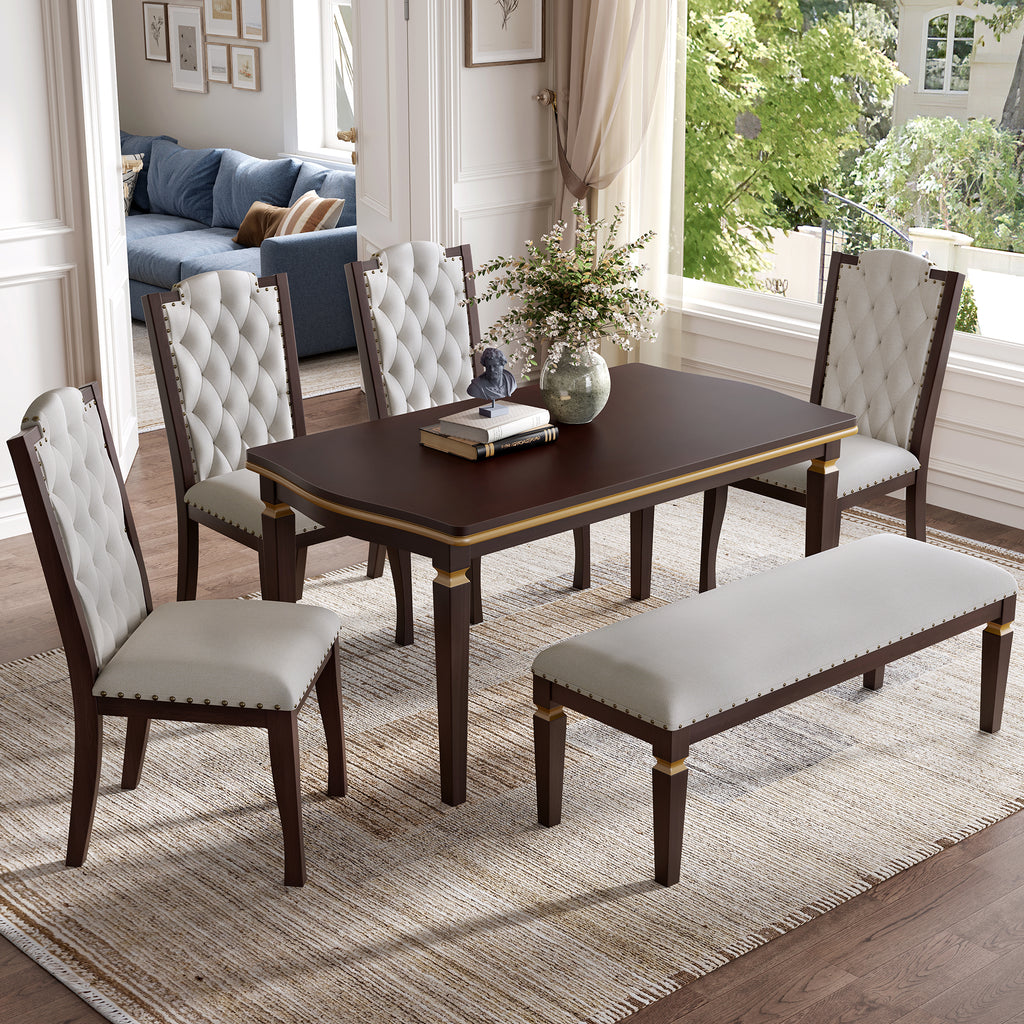 NOVAHOME 6-piece upholstered dining set product image 2