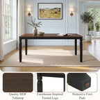 NOVAHOME extendable farmhouse dining table product image 4