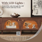 NOVAHOME 86.6-inch dark brown rattan TV stand product image 9