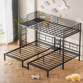 NOVAHOME Metal Triple Bunk Bed with Loft and Two Twin Beds