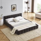 NOVAHOME queen chenille upholstered platform bed product image 12