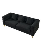 NOVAHOME Streamline Modern teddy upholstered sofa product image 1