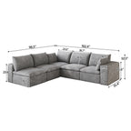 NOVAHOME modular corduroy cloud sectional sofa image 7