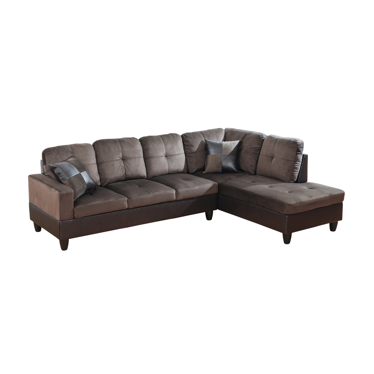 NOVAHOME 3-Piece Fabric Sectional Sofa Set with Storage Ottoman - product view 20