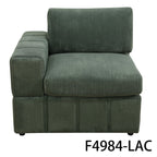 NOVAHOME Beige Corduroy 7-Piece Modular Sectional Sofa Set with Ottoman