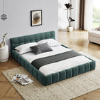 NOVAHOME queen chenille upholstered platform bed product image 13