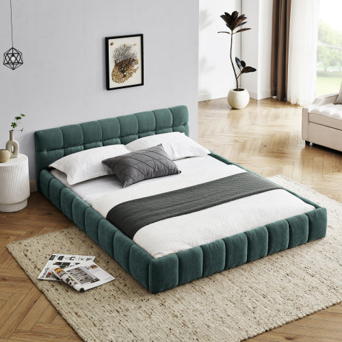NOVAHOME queen chenille upholstered platform bed product image 13