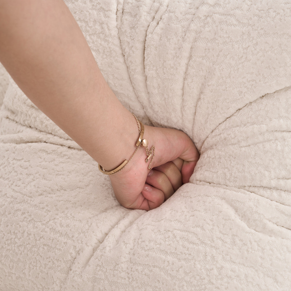 LY-025 curved chenille modular sofa product image 10