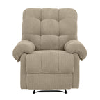 NOVAHOME Overstuffed Manual Recliner Chair with Padded Footrest