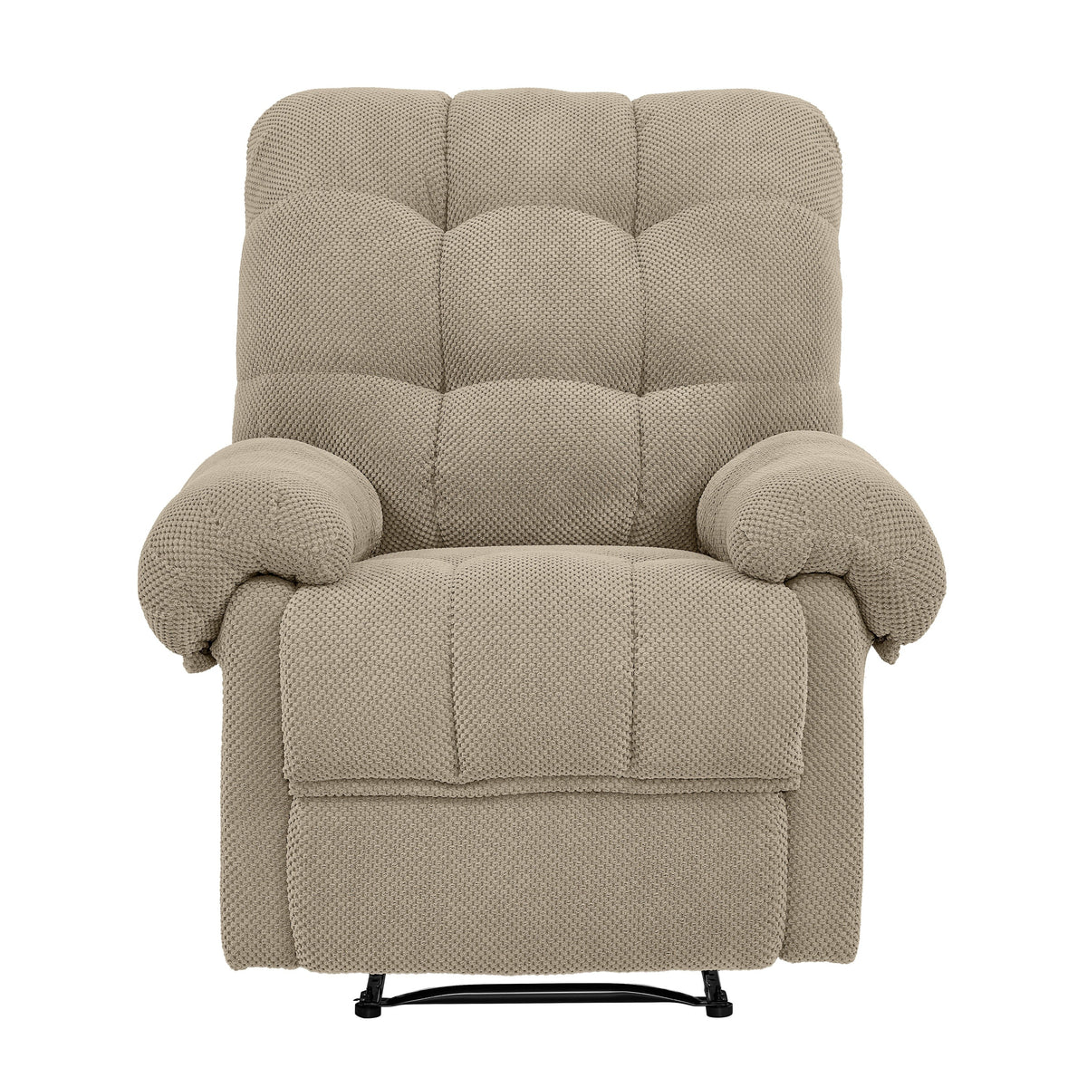 NOVAHOME Overstuffed Manual Recliner Chair with Padded Footrest