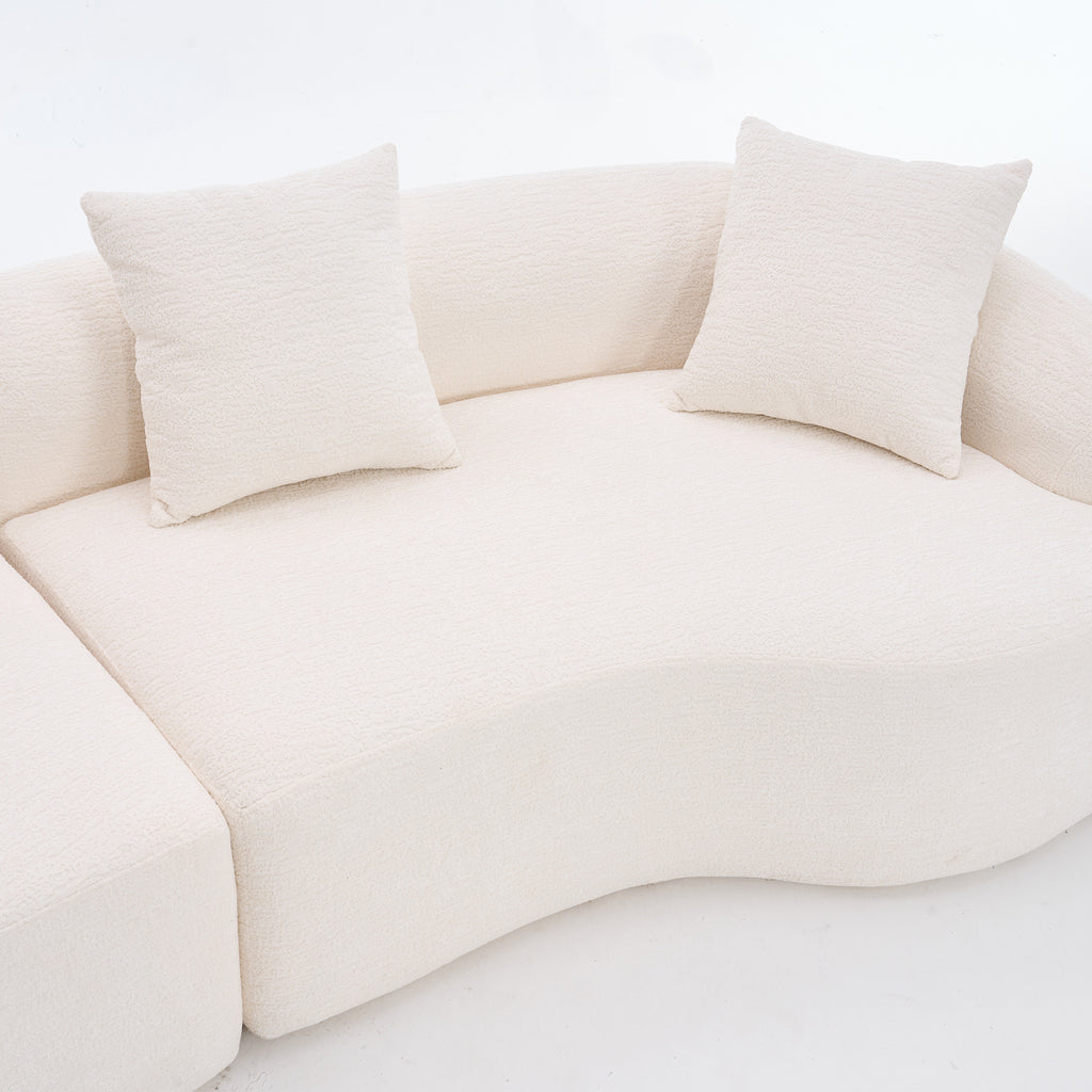 LY-025 curved chenille modular sofa product image 4