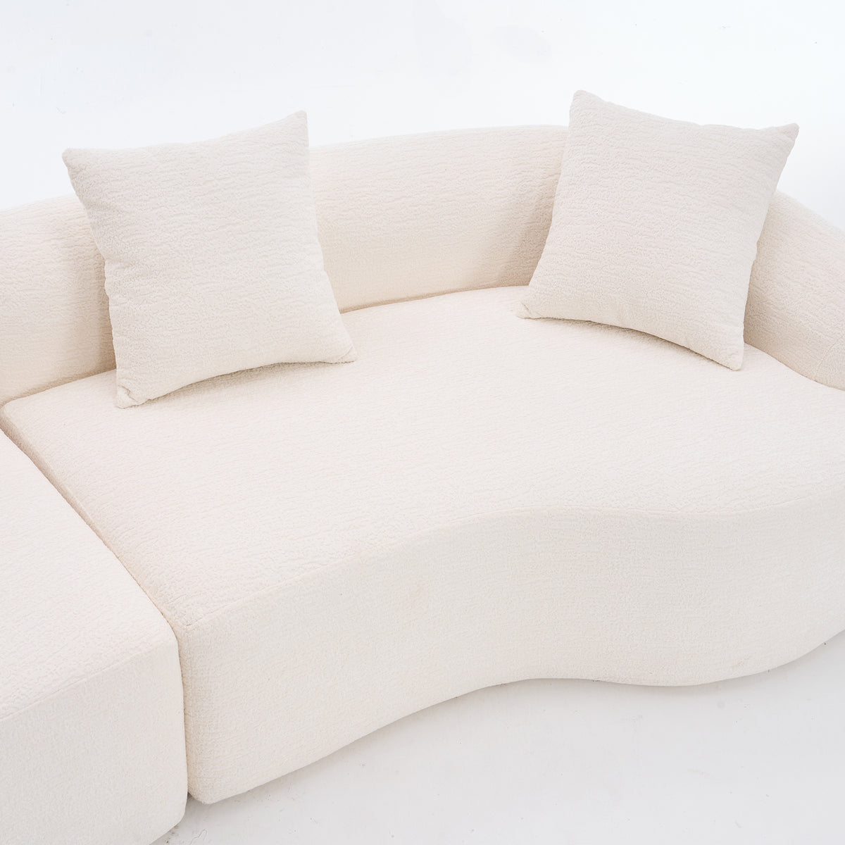LY-025 curved chenille modular sofa product image 4