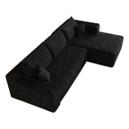 NOVAHOME 103-inch plush corduroy L-shaped cloud sectional image 17