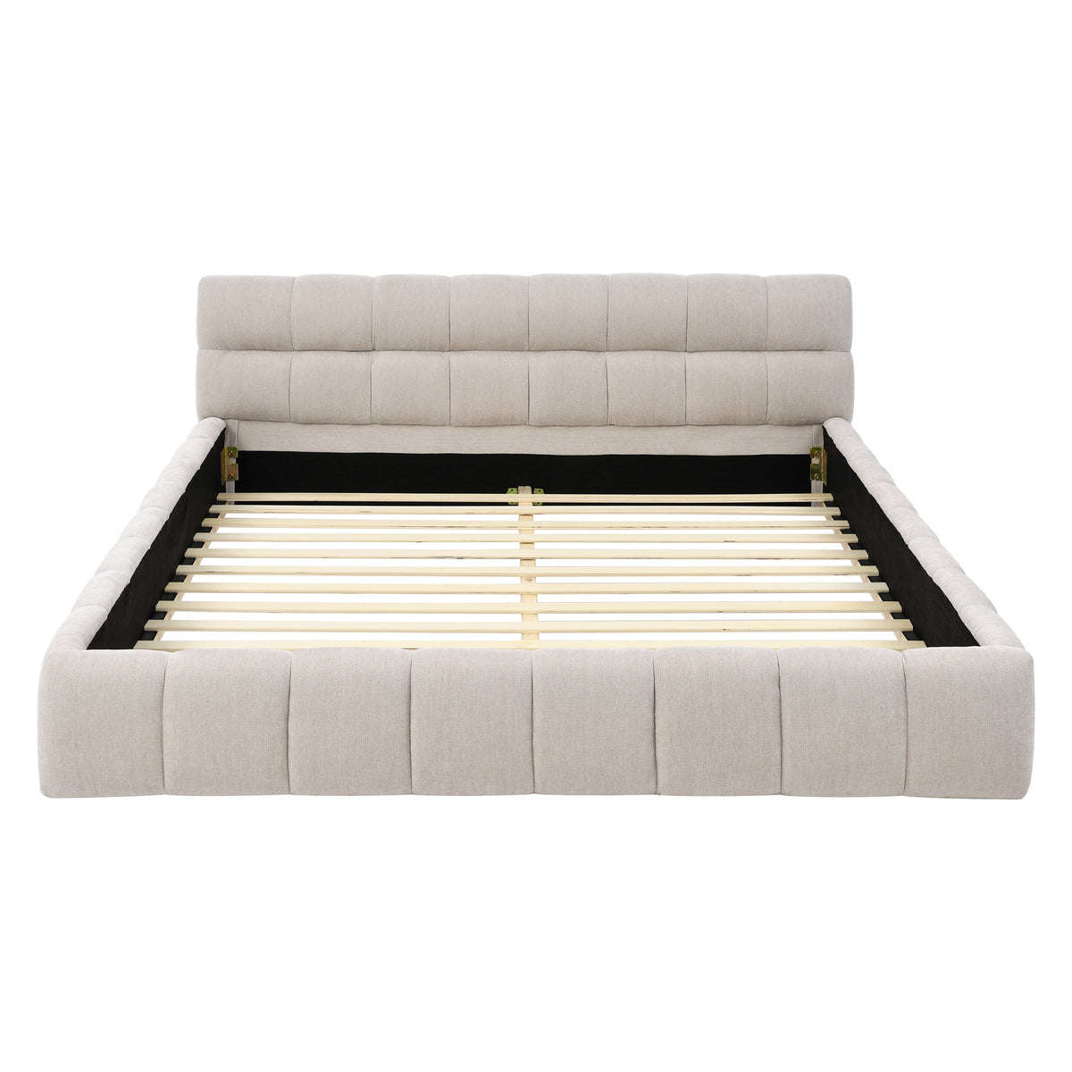 NOVAHOME queen chenille upholstered platform bed product image 10