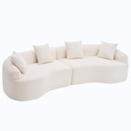 LY-025 curved chenille modular sofa product image 2